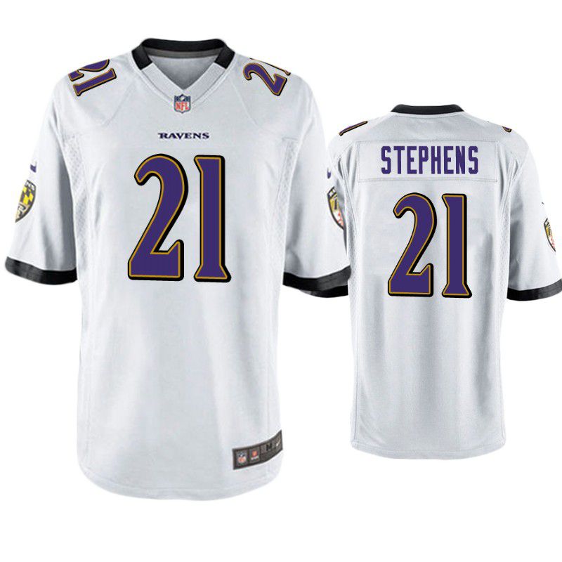 Men Baltimore Ravens 21 Brandon Stephens Nike White Game NFL Jersey